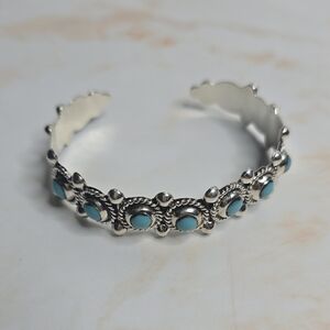 Sterling Silver "Turquoise" Cuff Bracelet New